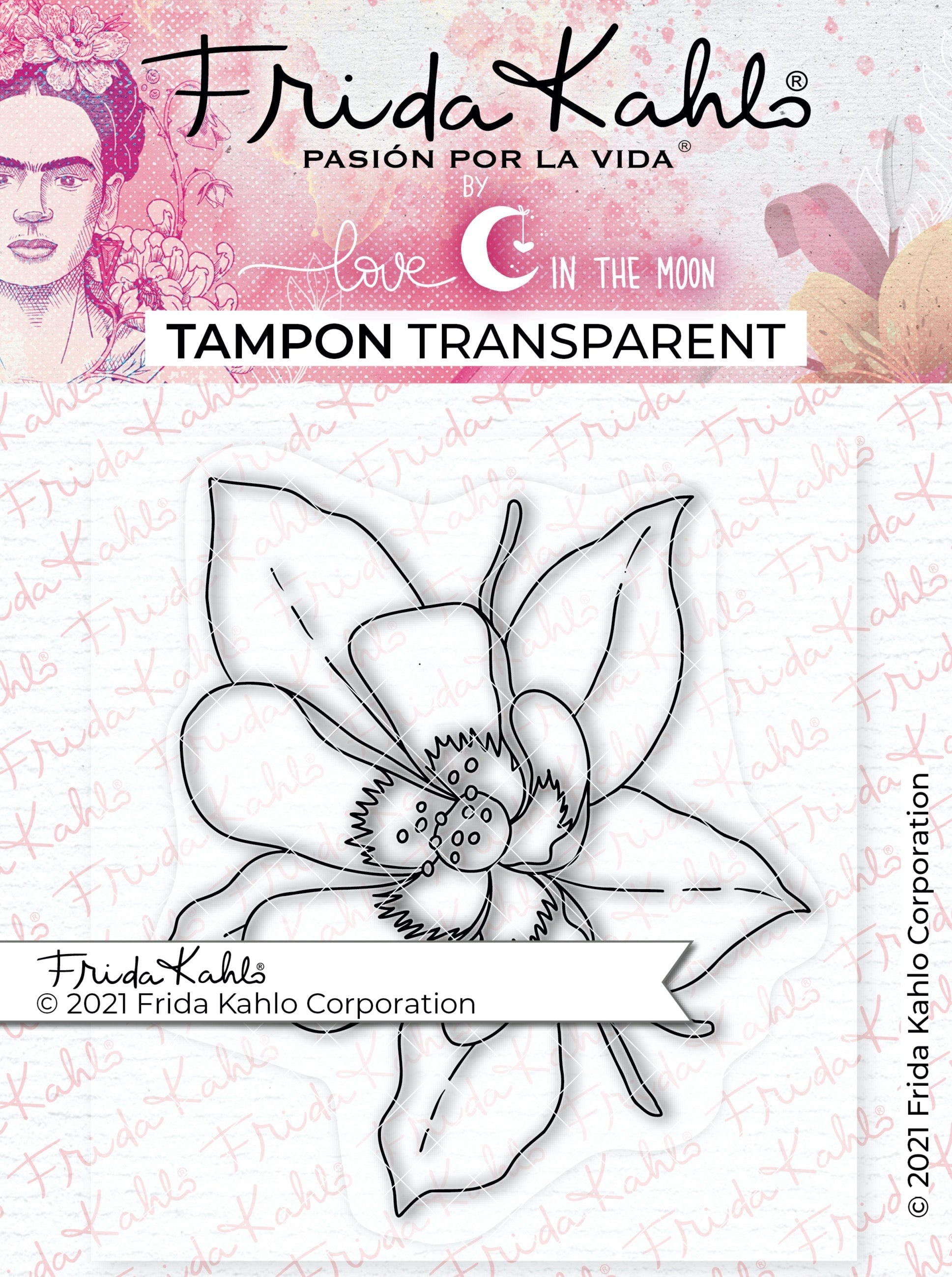Tampon transparent "Mélancolique ancolie - 3 " Frida Kahlo®
