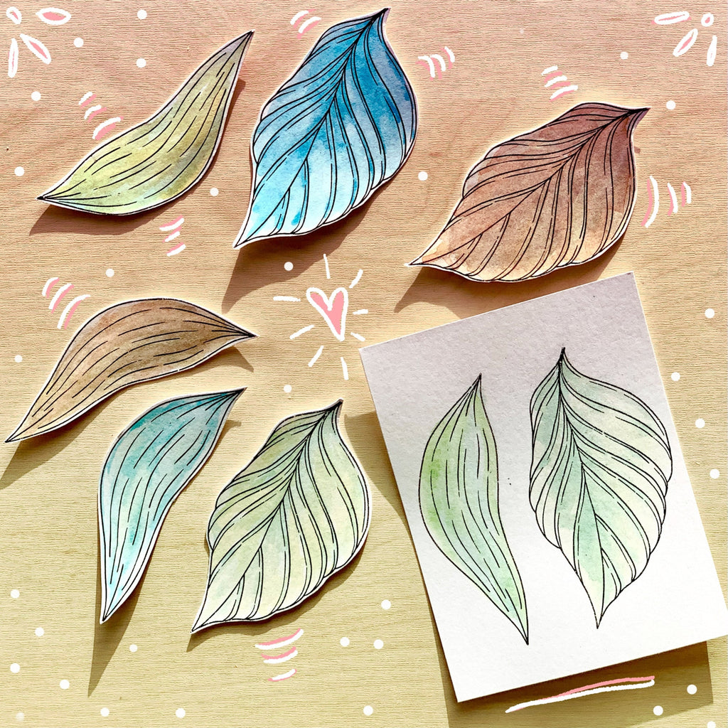 2 tampons transparents "Feuilles tropicales - 1" Frida Kahlo®