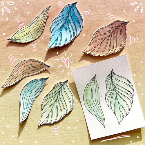 2 tampons transparents "Feuilles tropicales - 1" Frida Kahlo®