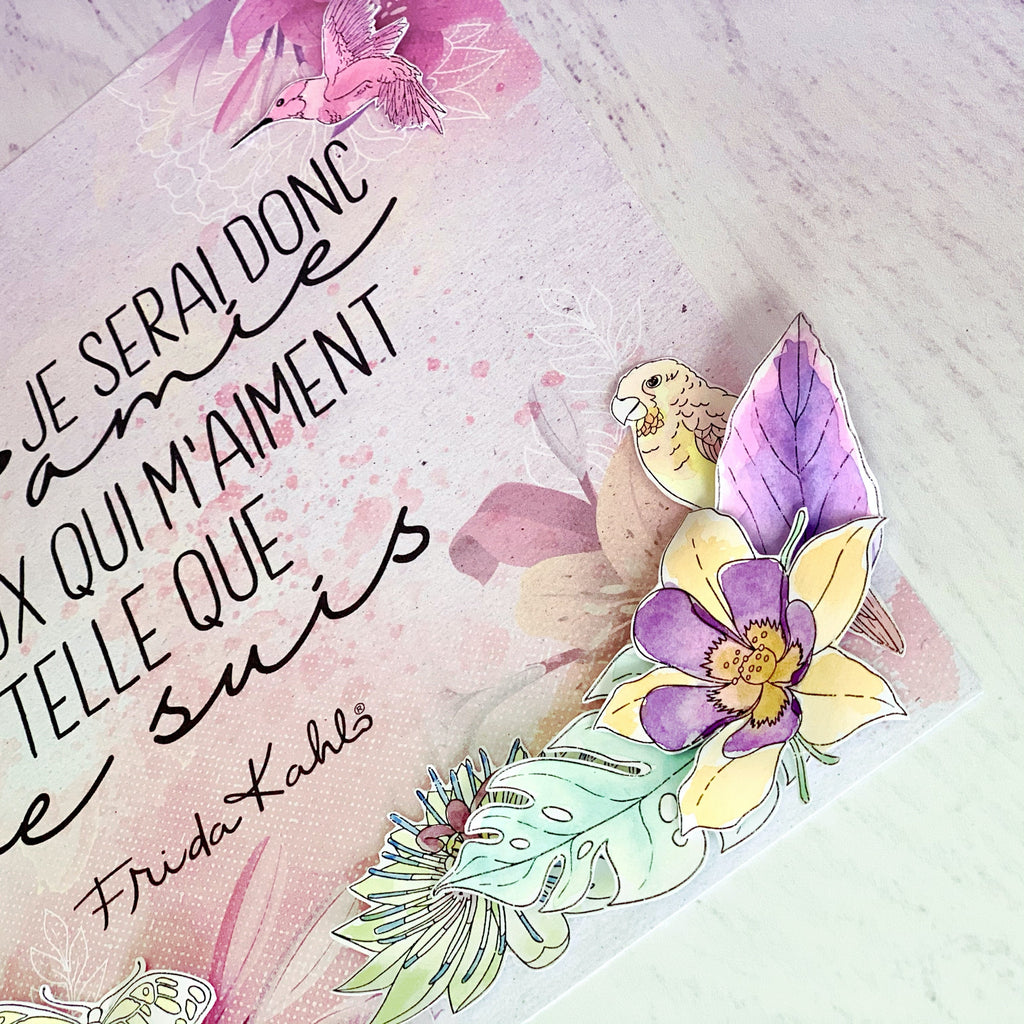 Tampon transparent "Feuilles tropicales - 3" Frida Kahlo®