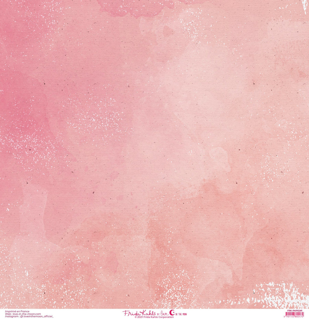 Set de 12 papiers collection Frida Kahlo® coordonnés Viva la Vida -scrapbooking