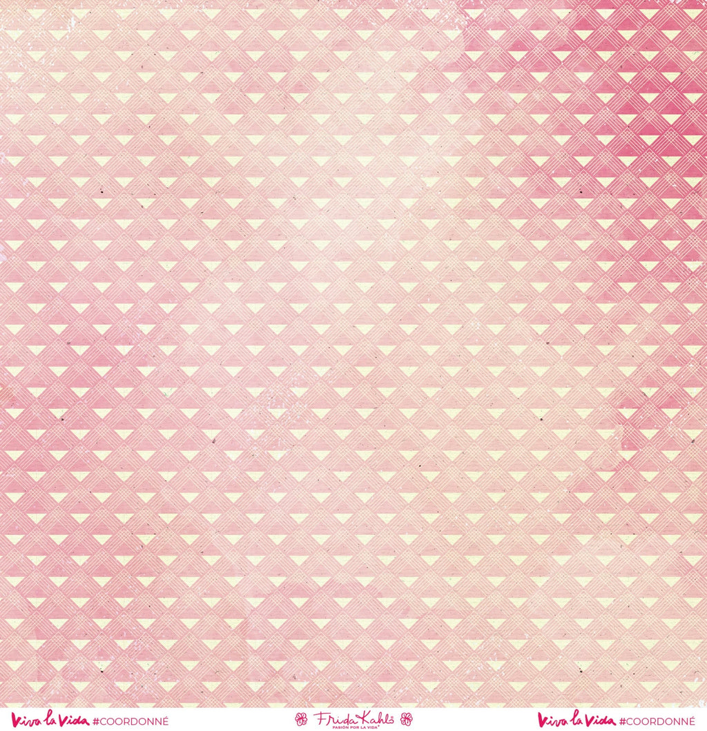 Set de 12 papiers collection Frida Kahlo® coordonnés Viva la Vida -scrapbooking