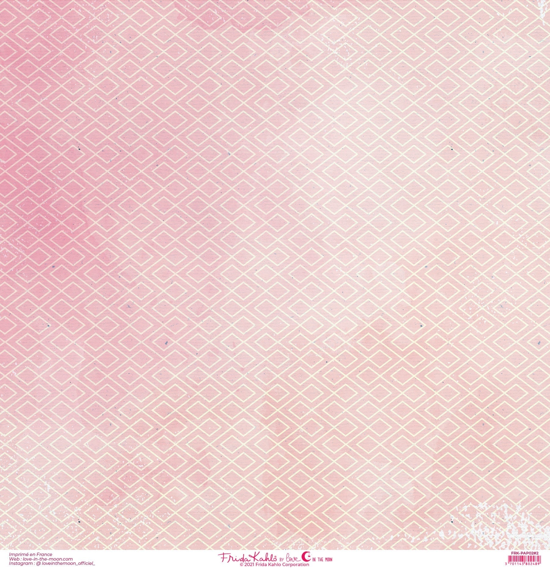 Set de 12 papiers collection Frida Kahlo® coordonnés Viva la Vida -scrapbooking