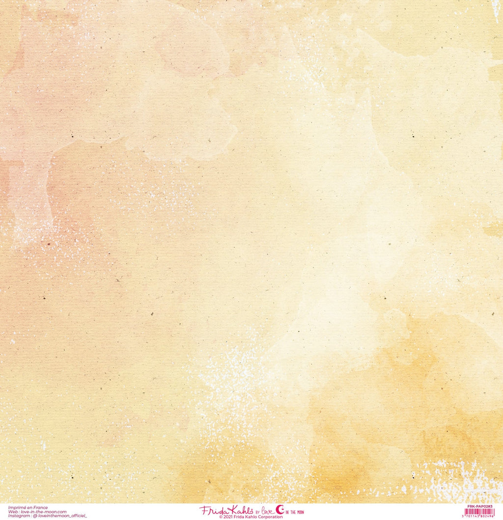 Set de 12 papiers collection Frida Kahlo® coordonnés Viva la Vida -scrapbooking