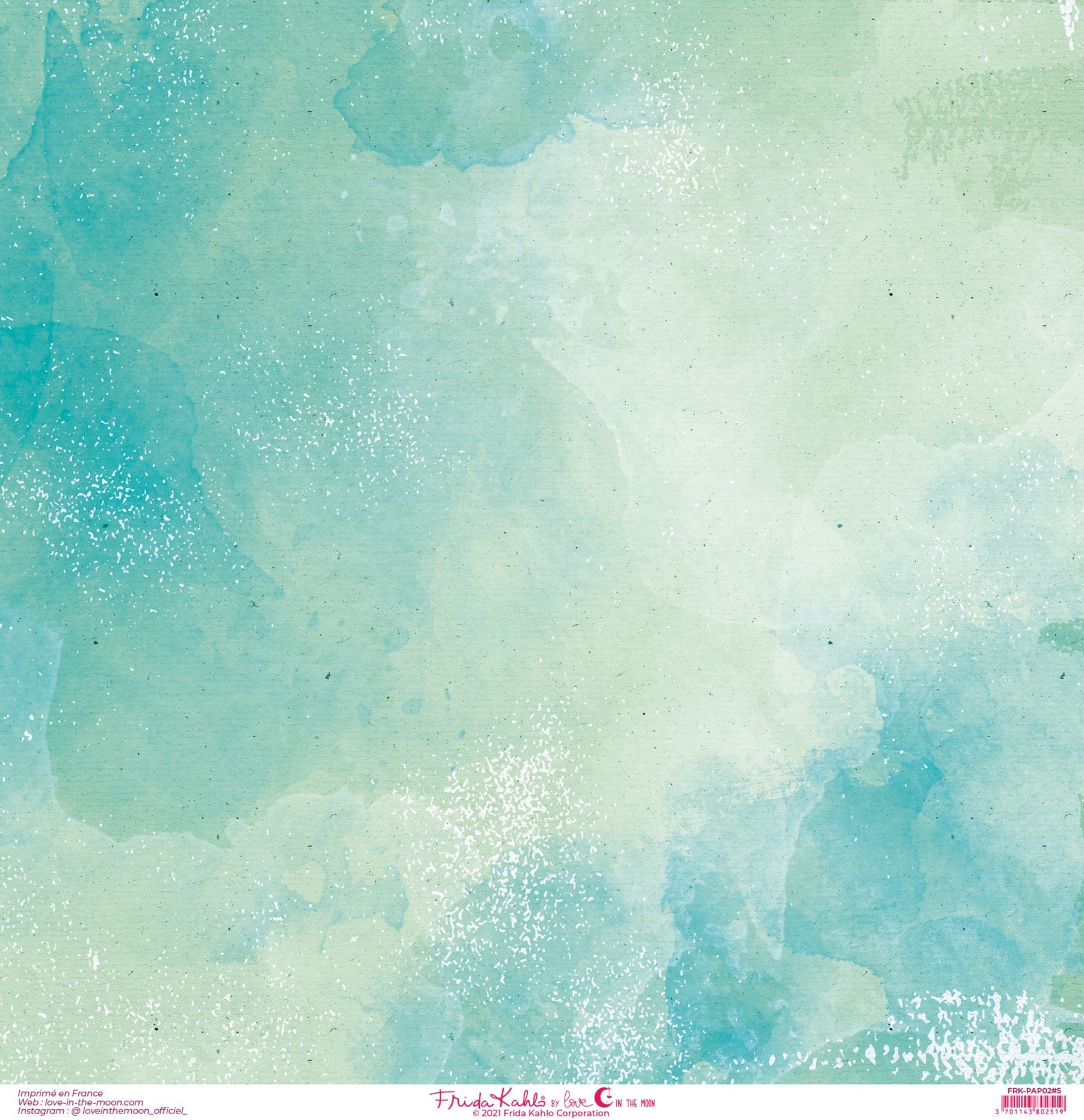 Set de 12 papiers collection Frida Kahlo® coordonnés Viva la Vida -scrapbooking