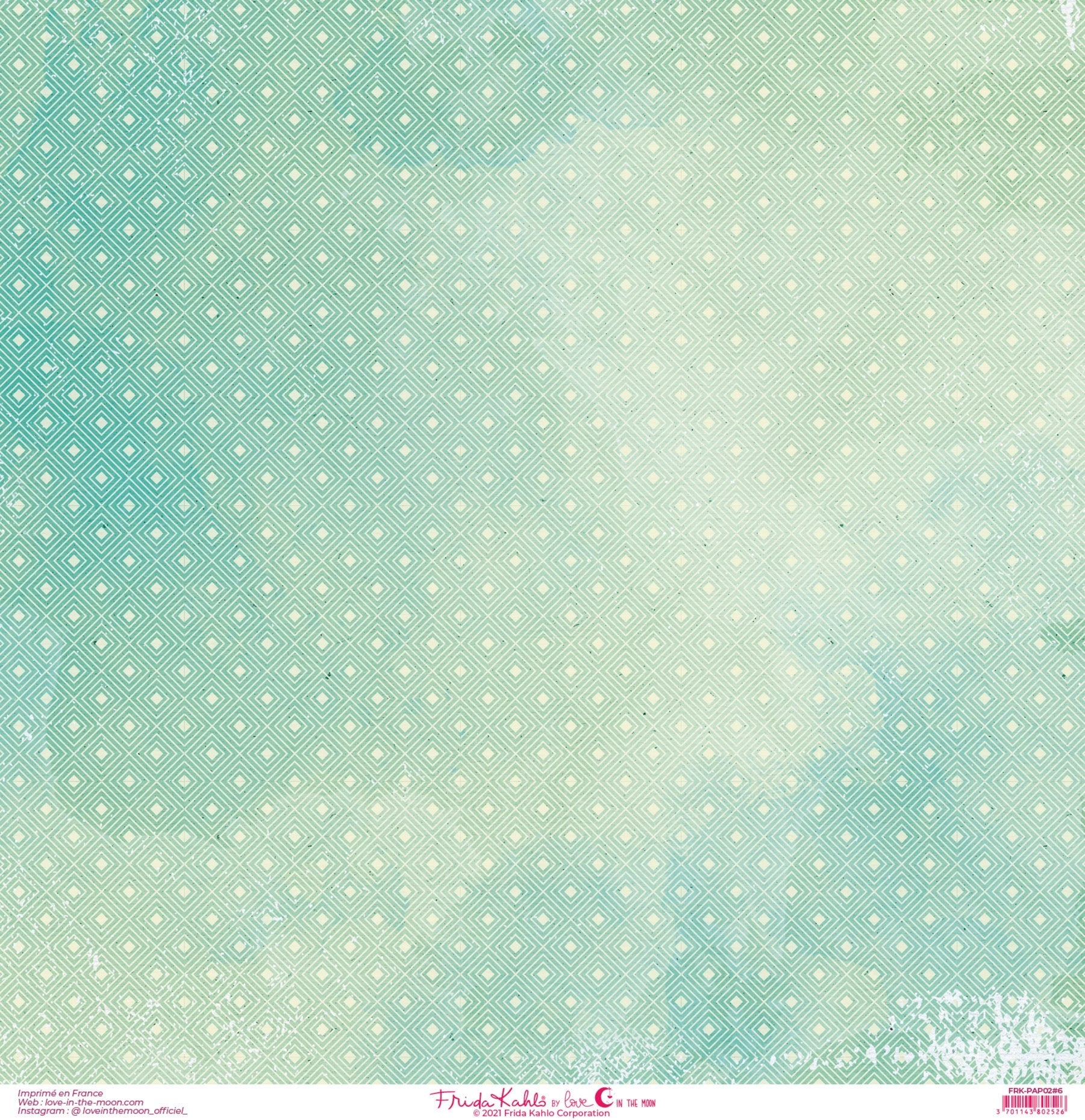 Set de 12 papiers collection Frida Kahlo® coordonnés Viva la Vida -scrapbooking