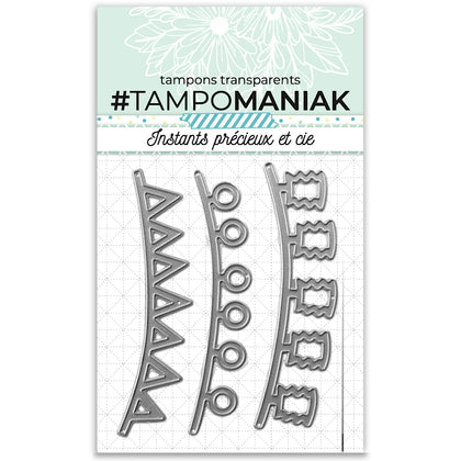 Set de 3 matrices de découpes / dies - Guirlandes de fêtes