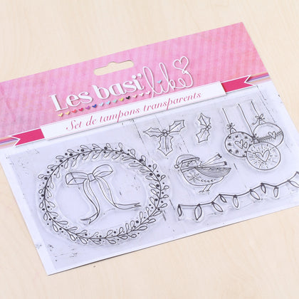 Tampon couronnes de noël