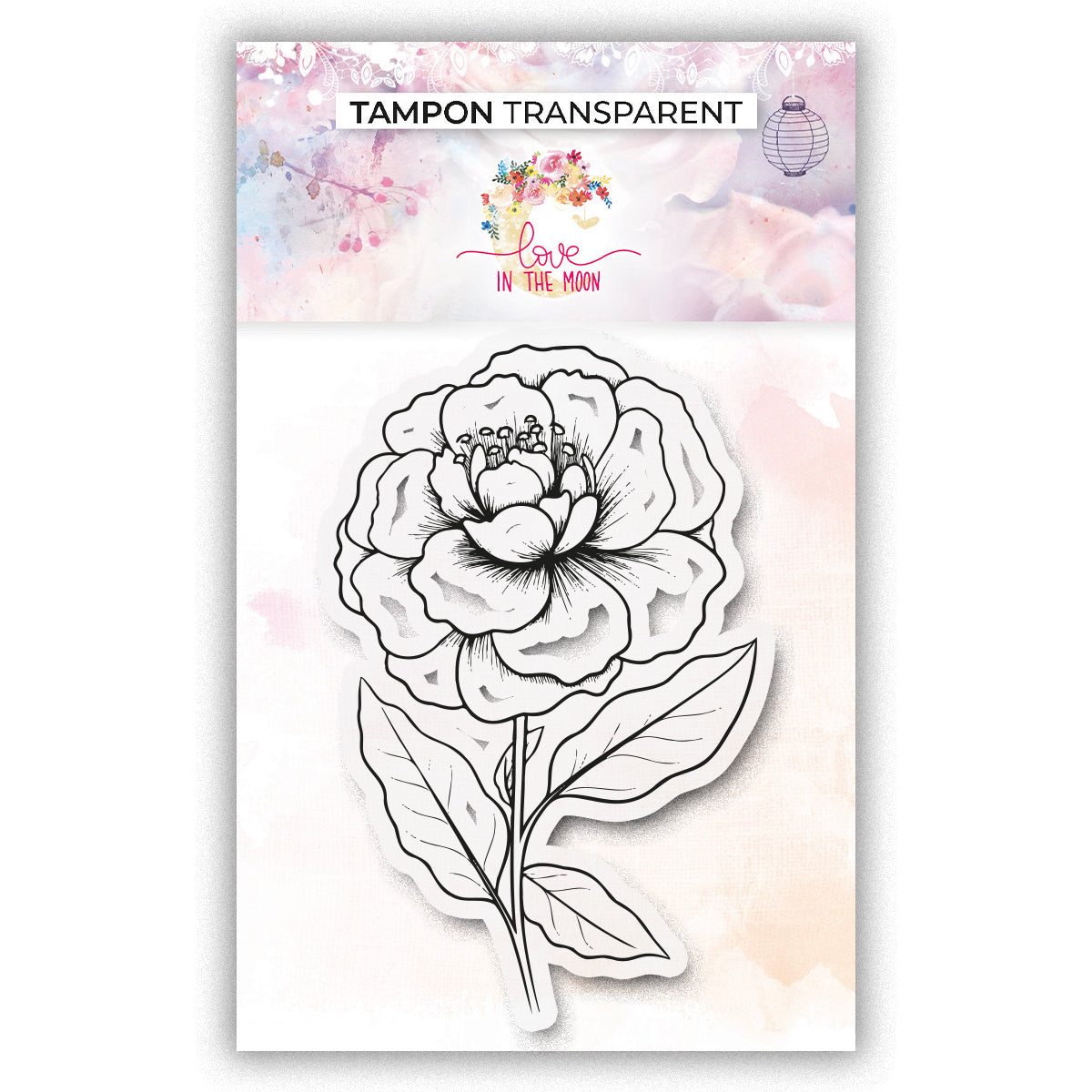 Tampon - Shabby - Rose romantique