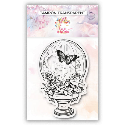 Tampon - Shabby - Globe papillon féérique