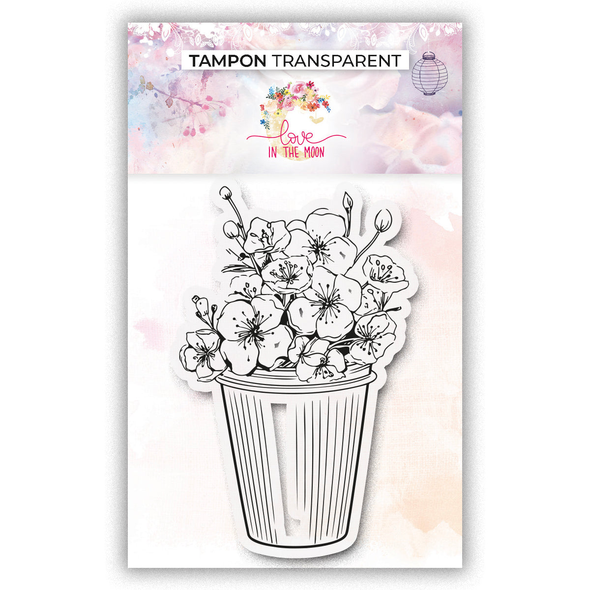 Tampon - Shabby - Joli bouquet de fleurs