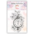 Tampon - Shabby - Horloge fleurie