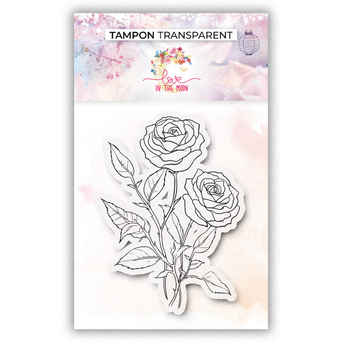 Tampon - Shabby - Duo de roses