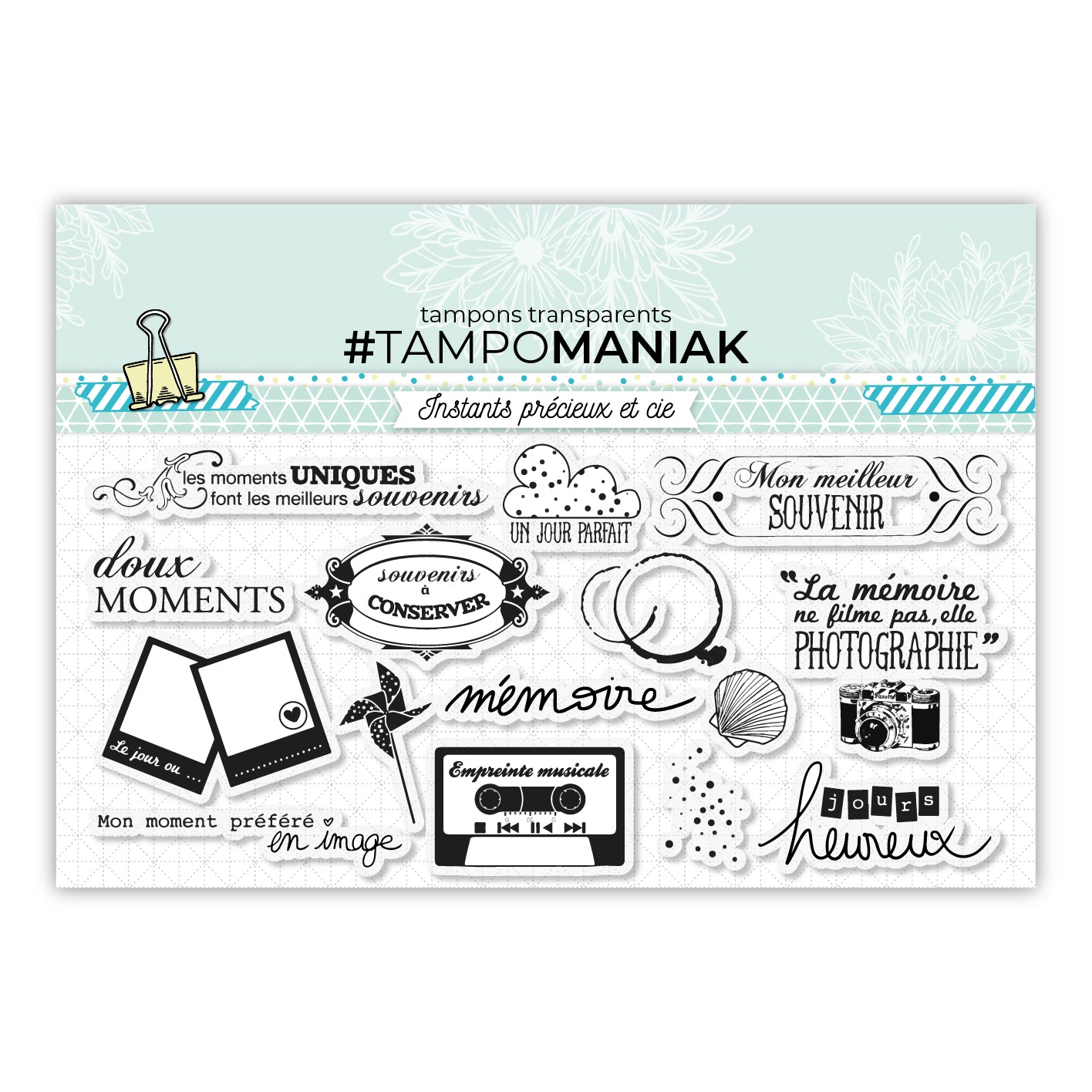 Erreur de visuel et description - Tampon de fond feuillage - 10x15cm