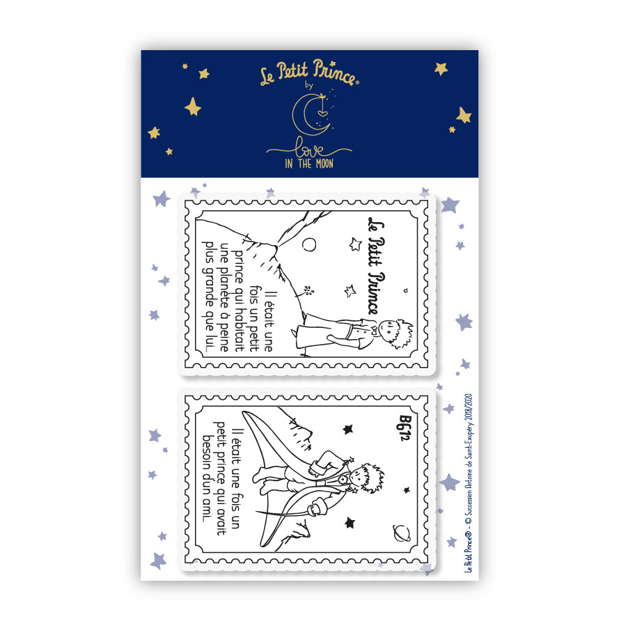 2 tampons transparents "b612" - Le Petit Prince
