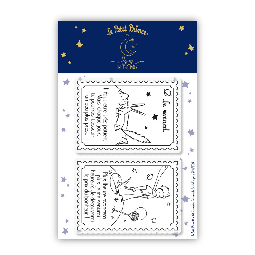 2 tampons transparents "le renard" - Le Petit Prince