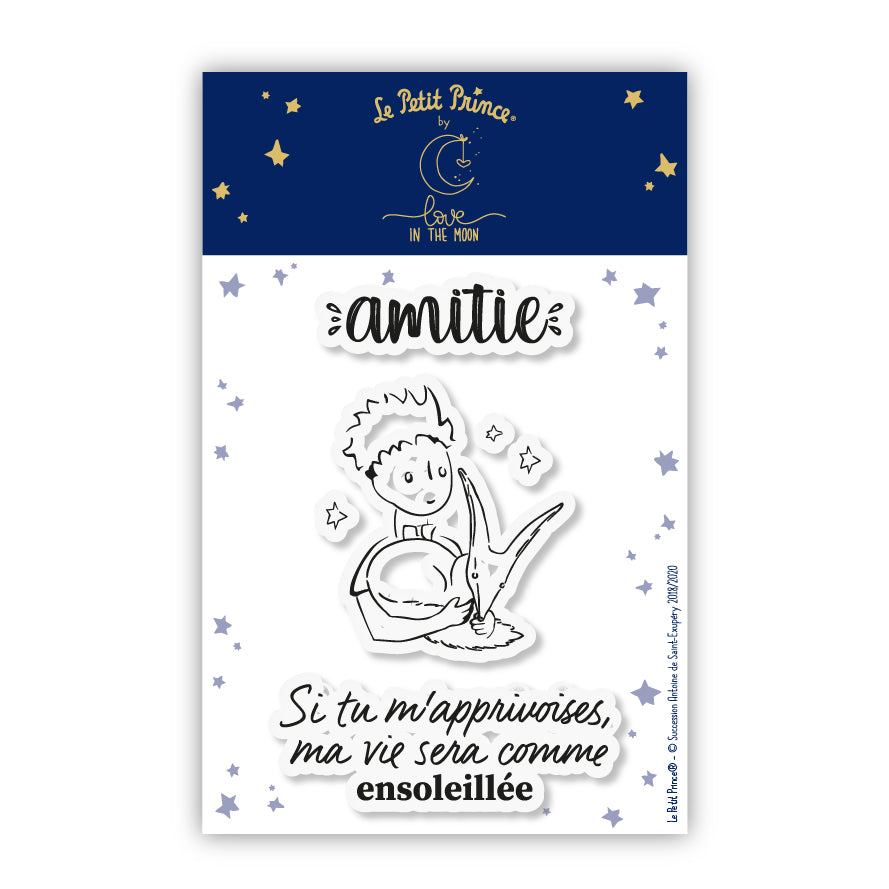 3 tampons transparents "Amitié" - Le Petit Prince