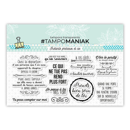 Set de 11 tampons clear A tes côtés - 10x21cm