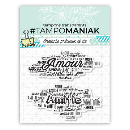 Tampon amour et amitié - 10x10cm
