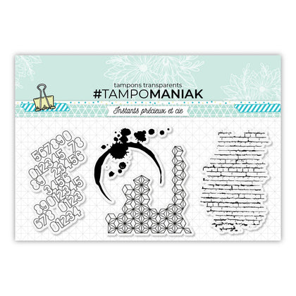 Tampons fonds taches et briques - 10x21cm