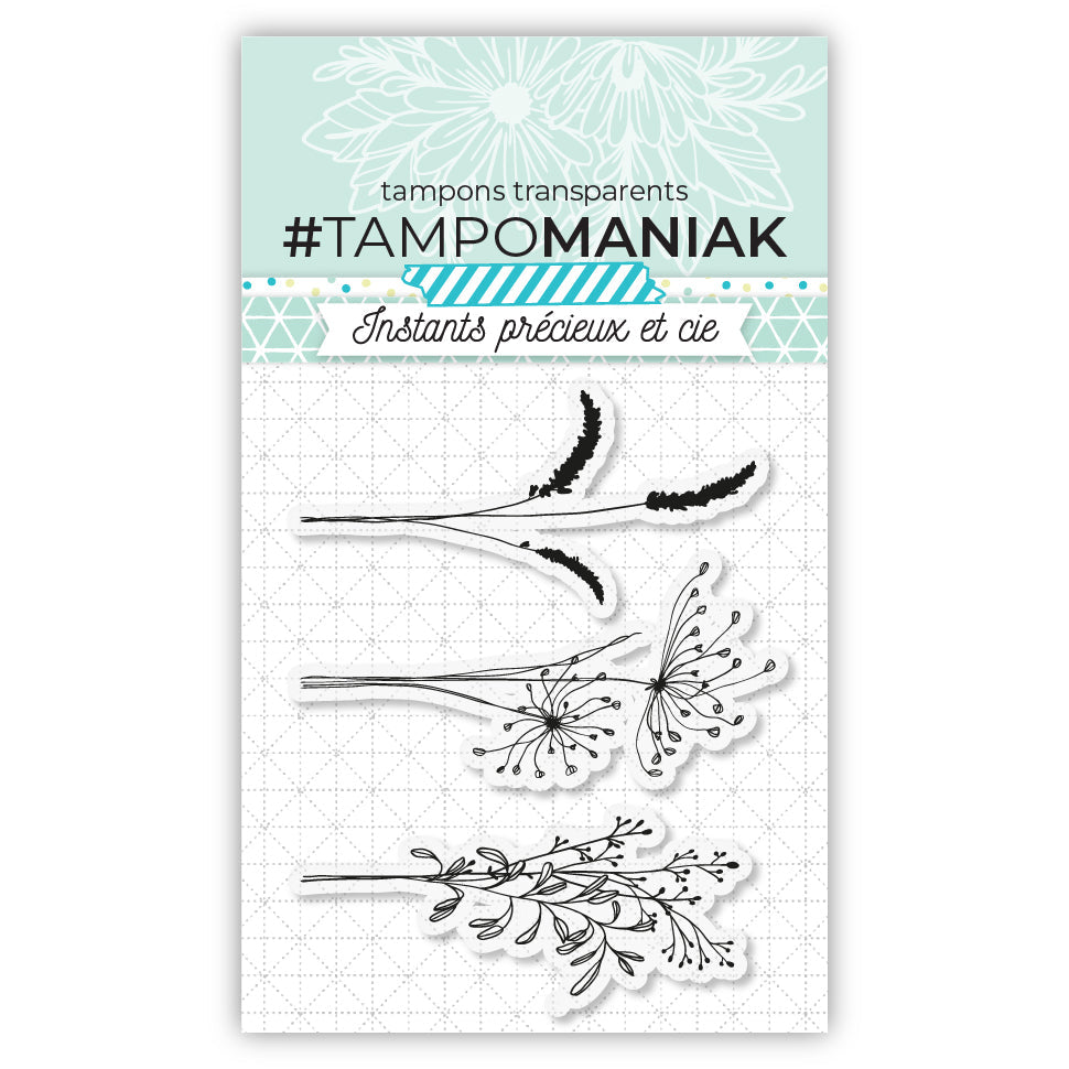 Tampon graminées 2 - 10x8cm