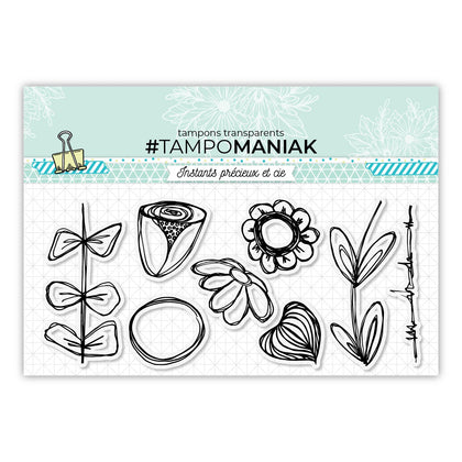 Tampons la vie est un bouquet - 10x21cm