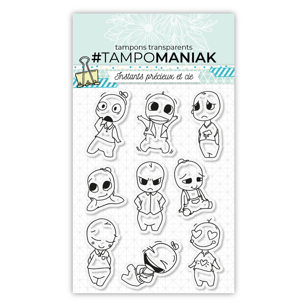 Tampon smileys garçons - 10x15cm