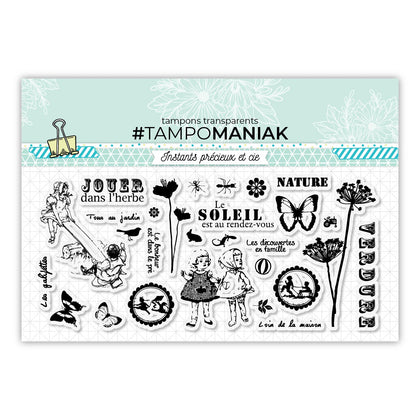 Tampons jouer dans l'herbe - 10x21cm