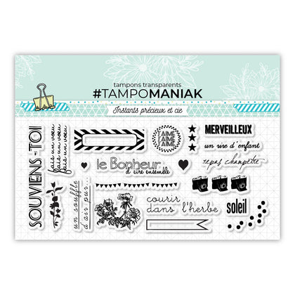 Tampon petits bonheurs champetres - 10x21cm