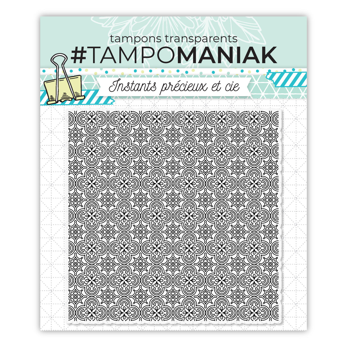 Tampon faïence motif 1 - 15x15cm