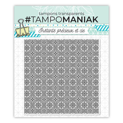 Tampon faïence motif 1 - 15x15cm