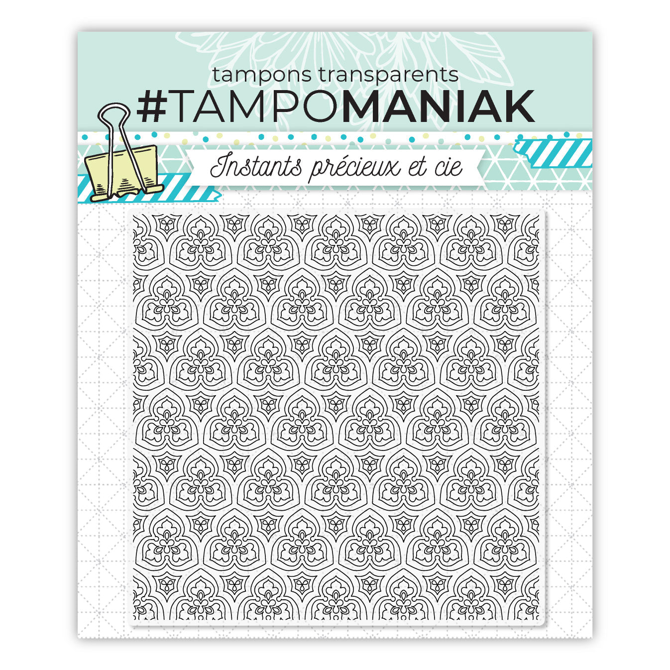 Tampon faïence motif 2 - 15x15cm