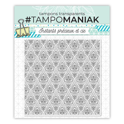 Tampon faïence motif 2 - 15x15cm