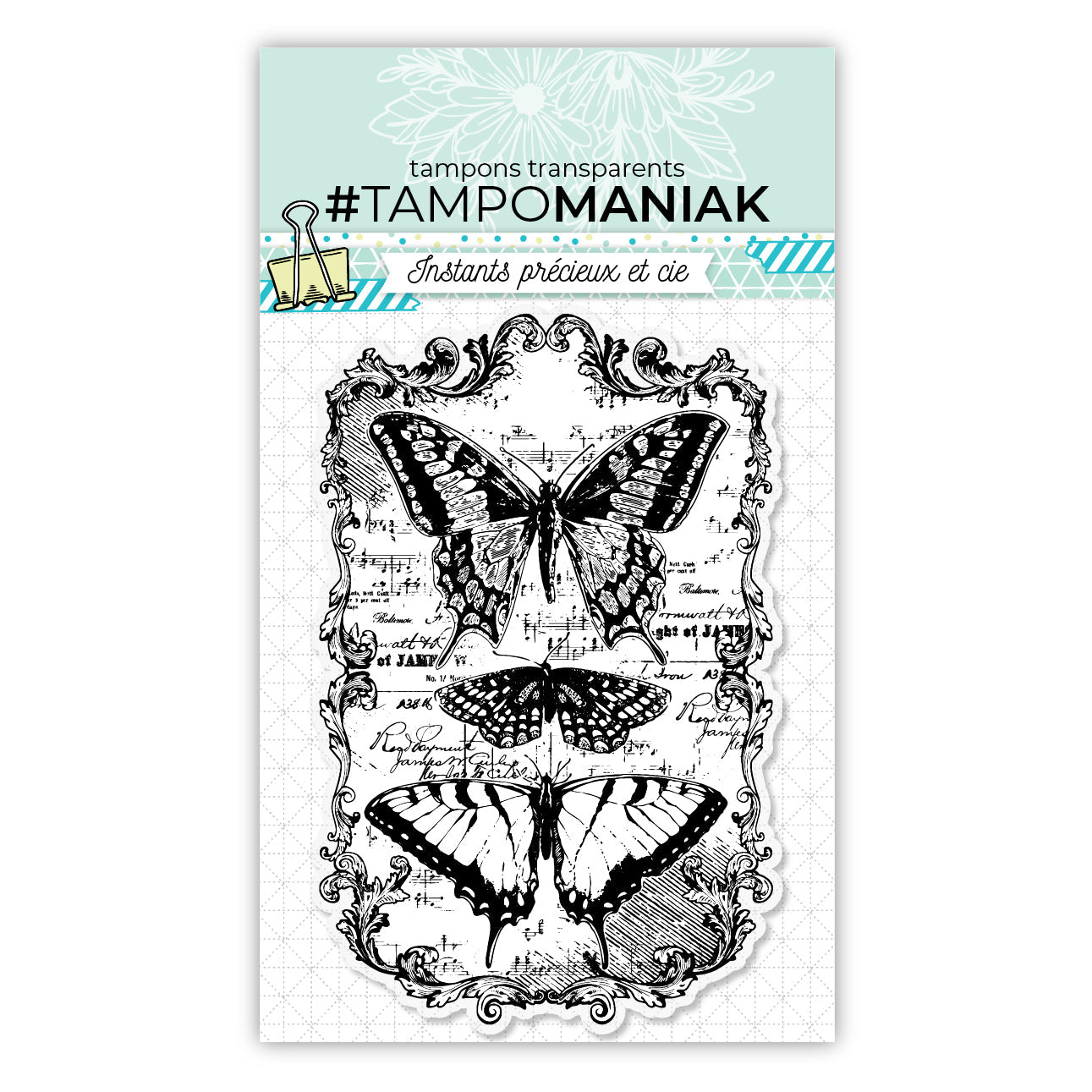 Tampon clear Papillons - Leçon de choses - 10x15 cm