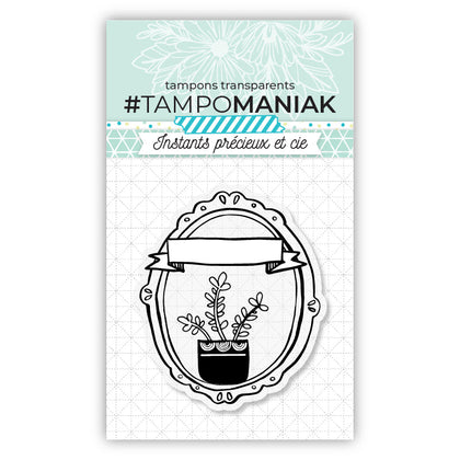 Tampon portrait de belle plante - 6,5x7cm