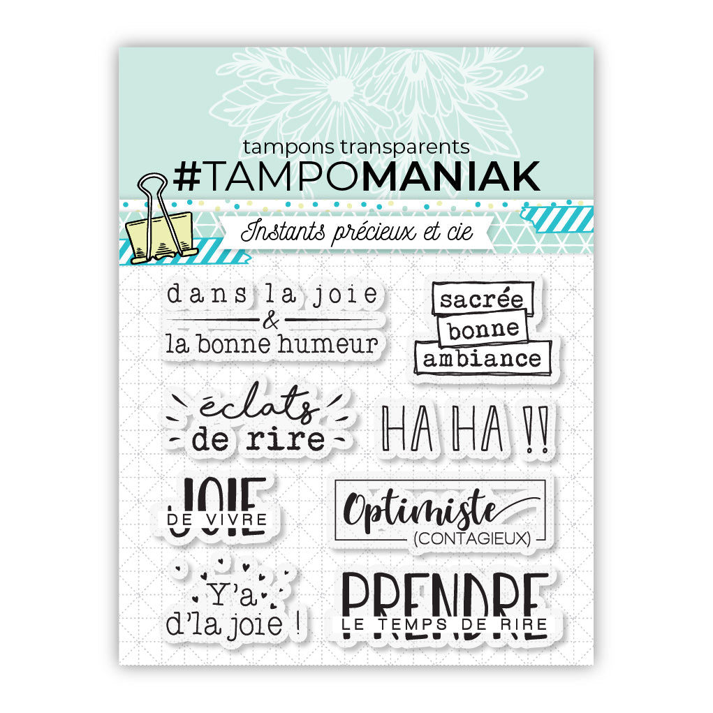 Planche de tampons - Joie de vivre - 10x10cm