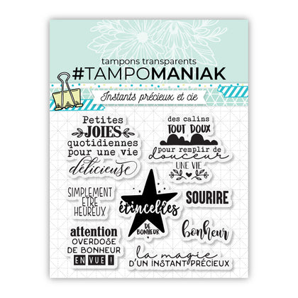 Planche de tampons - Bonheurs - 10x10cm