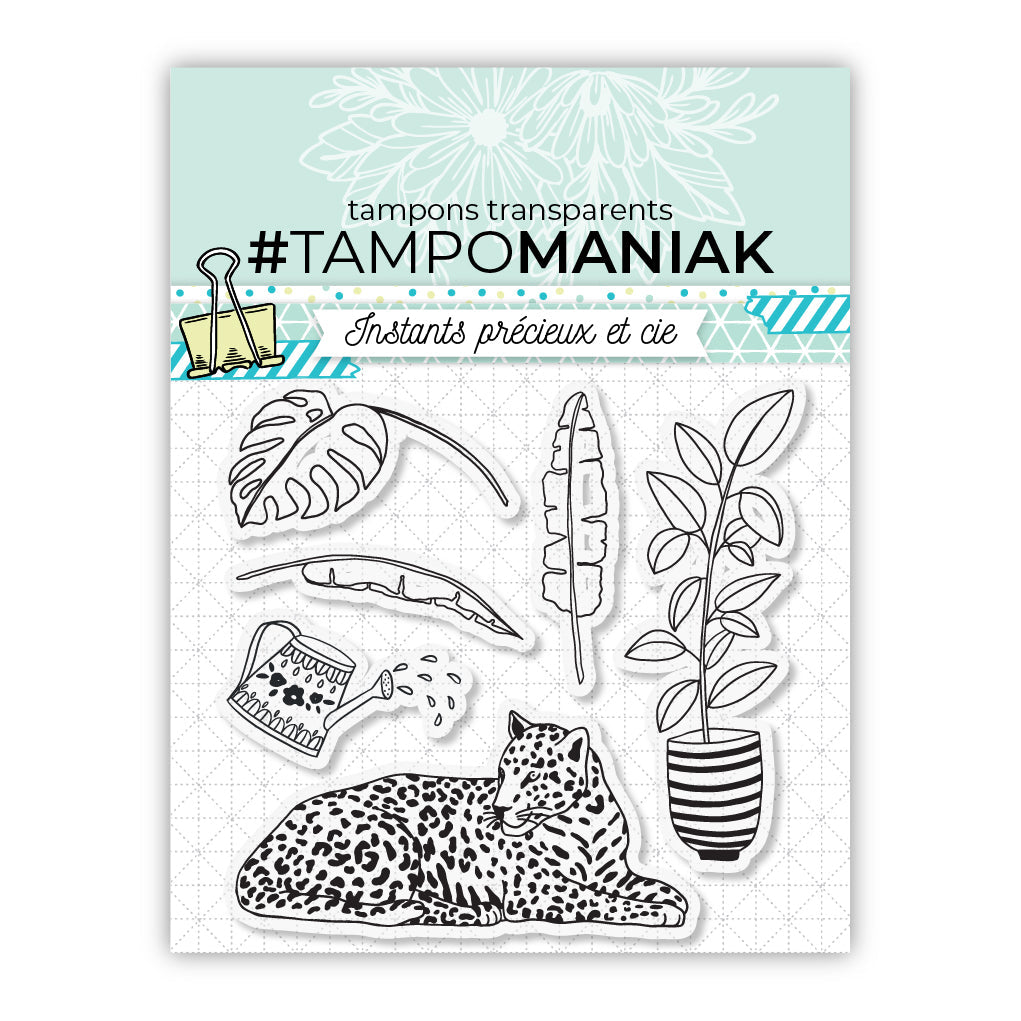 Planche de tampons - Panthère, la princesse de la jungle - 10x10cm