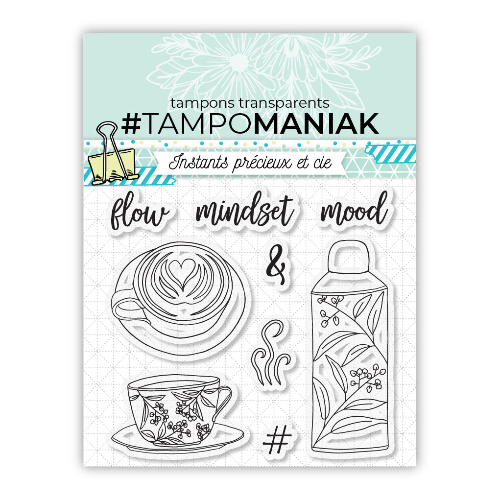 Planche de tampons - Flow Mindset & Mood - 10x10cm