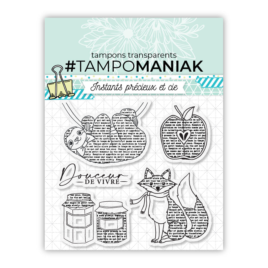 Planche de tampons - Douceur de vivre Paresseux - 10x10cm