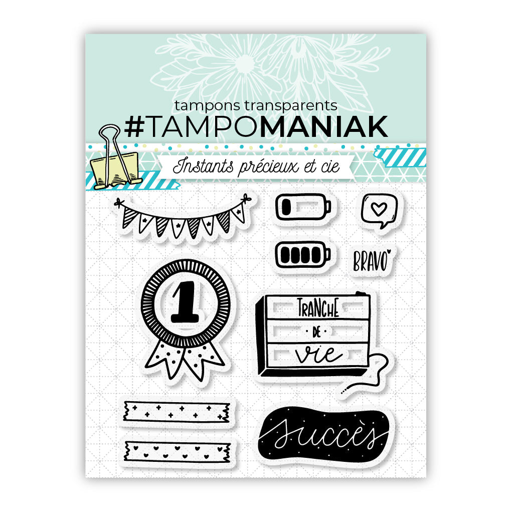 Planche de tampons bullet - Succès - 10x10cm