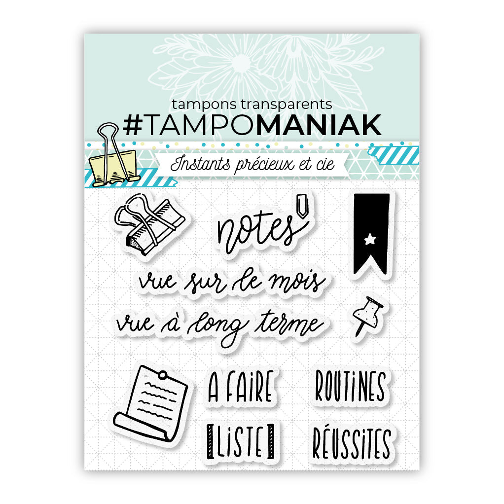 Planche de tampons bullet - Notes - 10x10cm