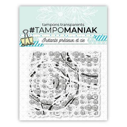 Tampon de fond mixedmedia  - 10x10cm