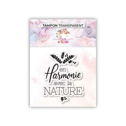 Tampon - En Harmonie avec la Nature - 6,5x7cm