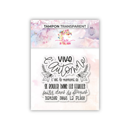 Tampon - Vive l'automne - 6,5x7cm