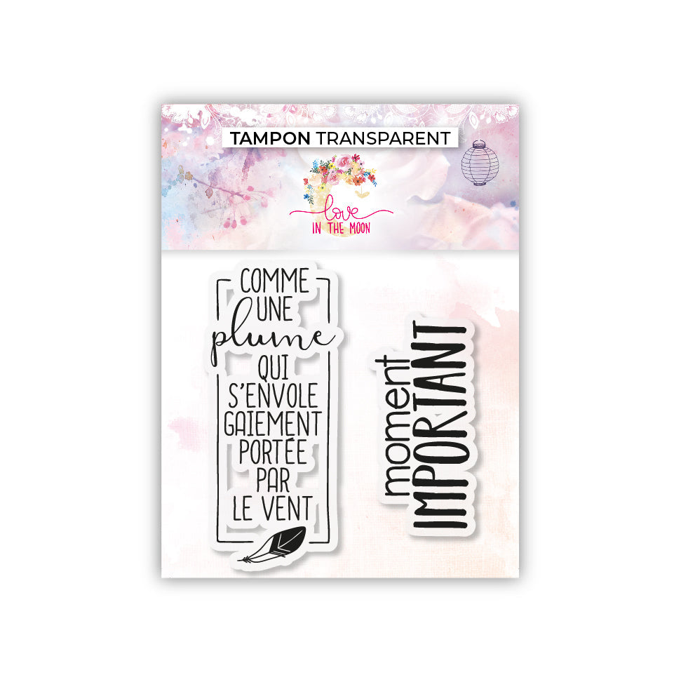 Set de 2 tampons - Moments importants - 6,5x7cm