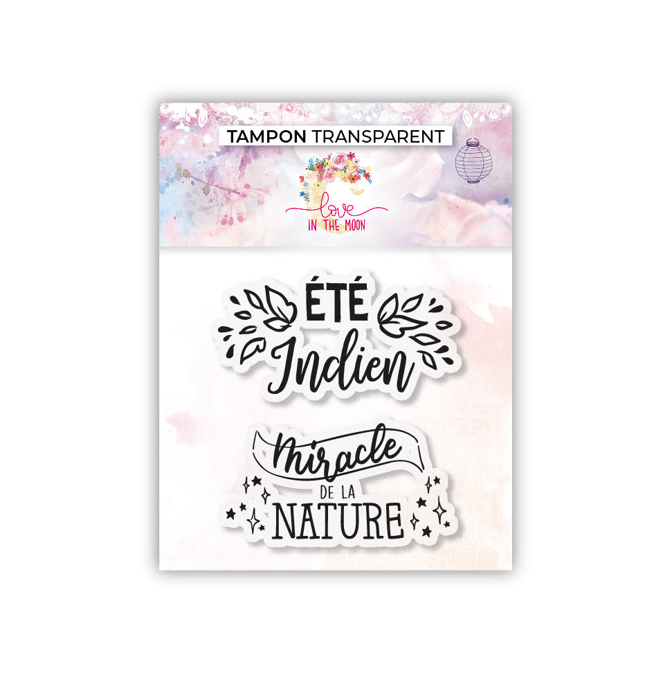 Set de 2 tampons - Eté indien - 6,5x7cm