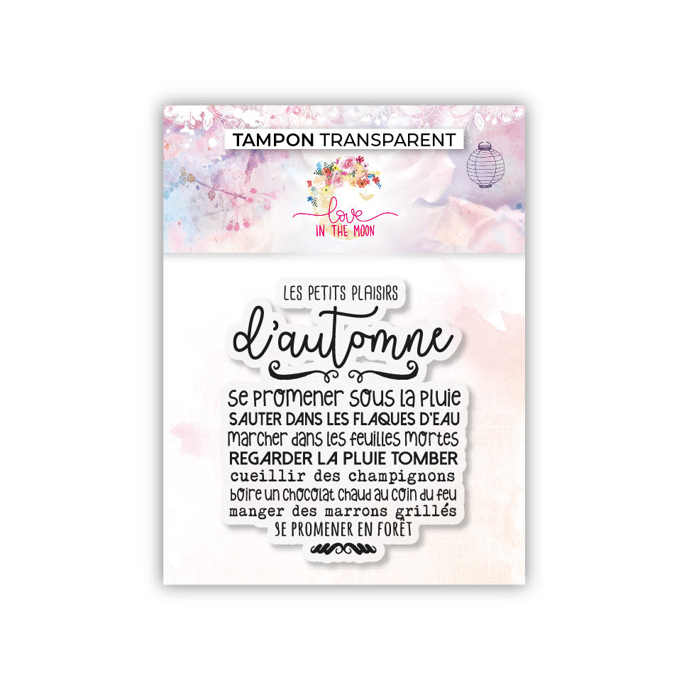 Set de 4 tampons - Les petits plaisirs d'Automne - 6,5x7cm