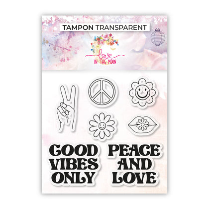 Set de 7 tampons - Good vibes only - 10x10cm