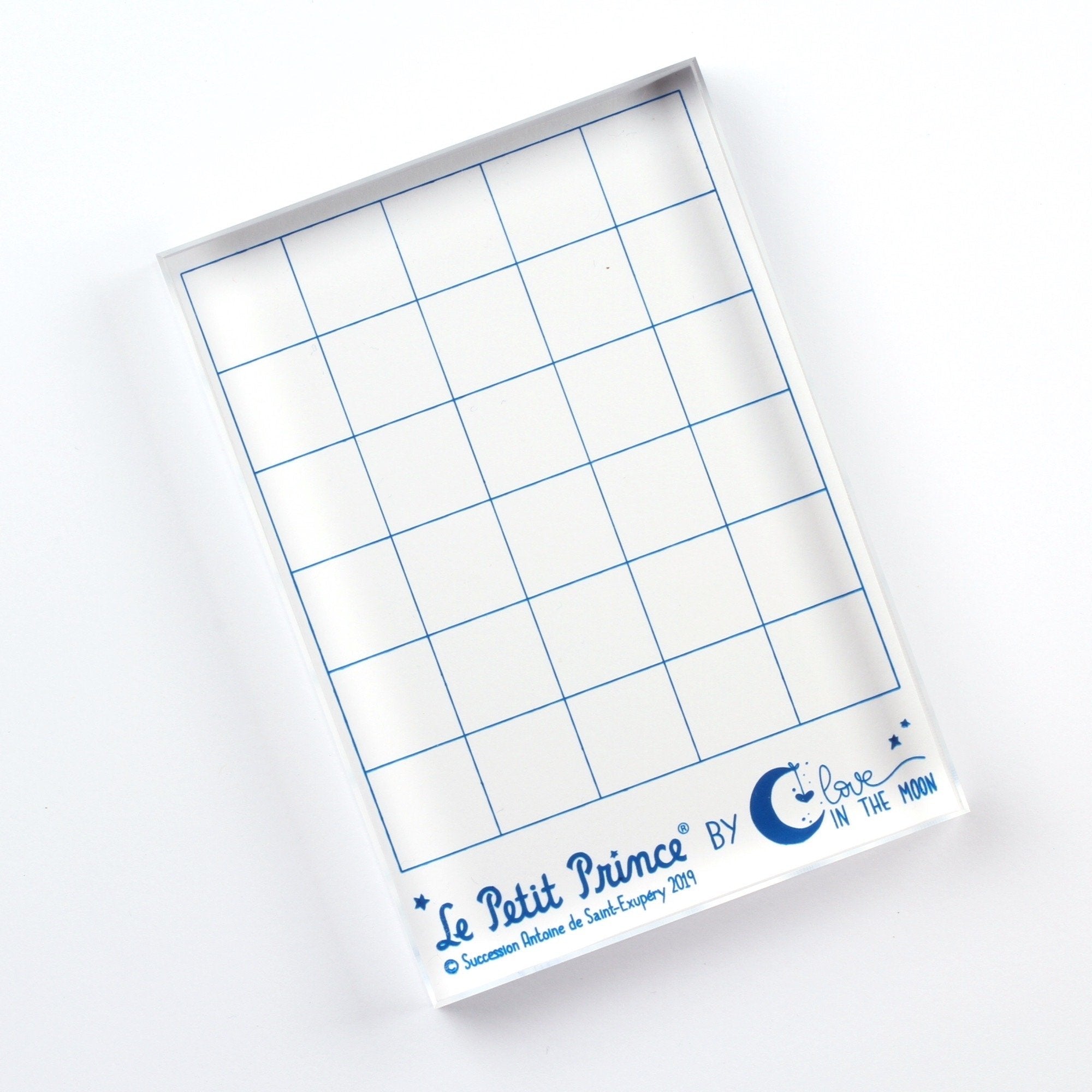 Le Petit Prince® - Bloc acrylique grille - 10,5x7,5 cm